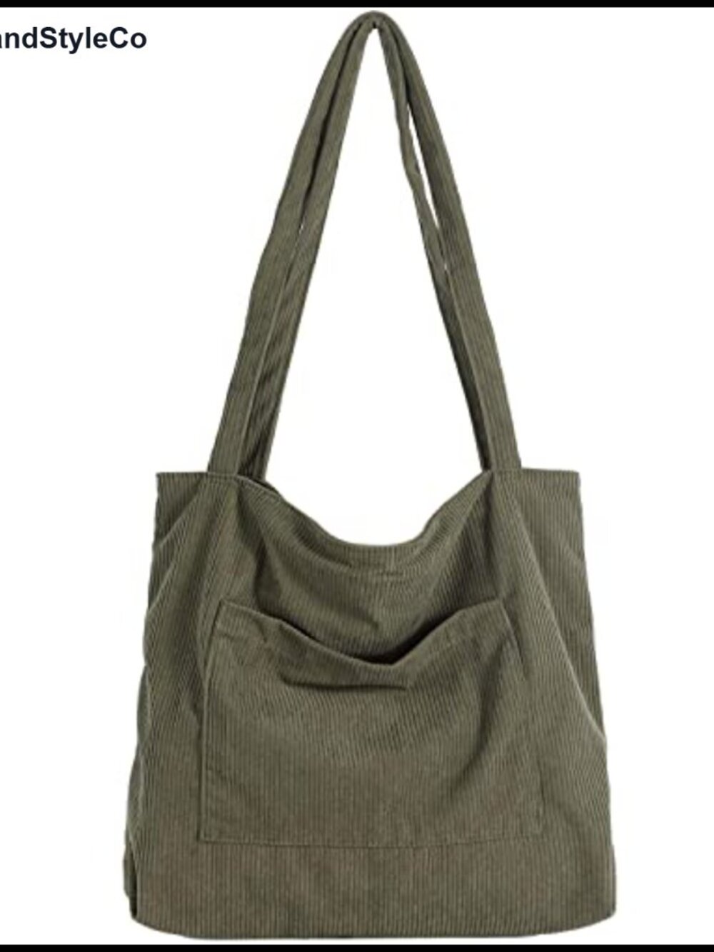 Women Corduroy Tote Bag Large Hobo Shoulder Handbag Multi-Pocket Work Bag